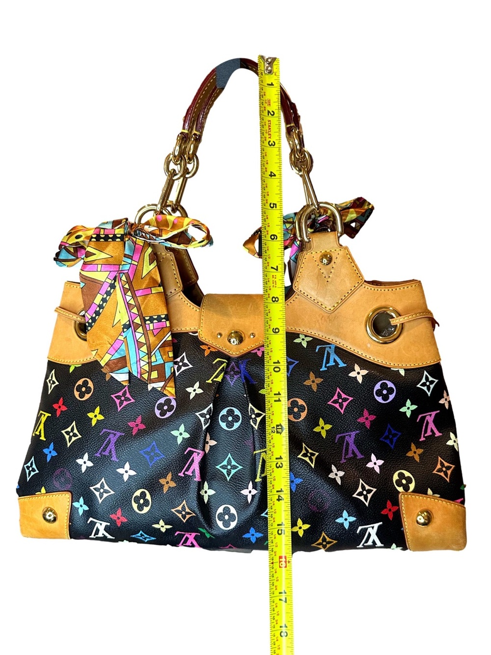 LOUIS VUITTON Ursula Black Murakami Multicolor Monogram Tote Bag COA LV Dust Bag - Picture 12 of 17